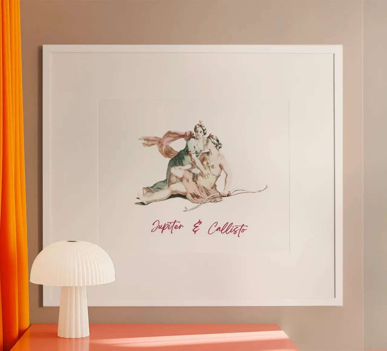 Giove e Callisto poster con telaio in plastica da Second Canvas