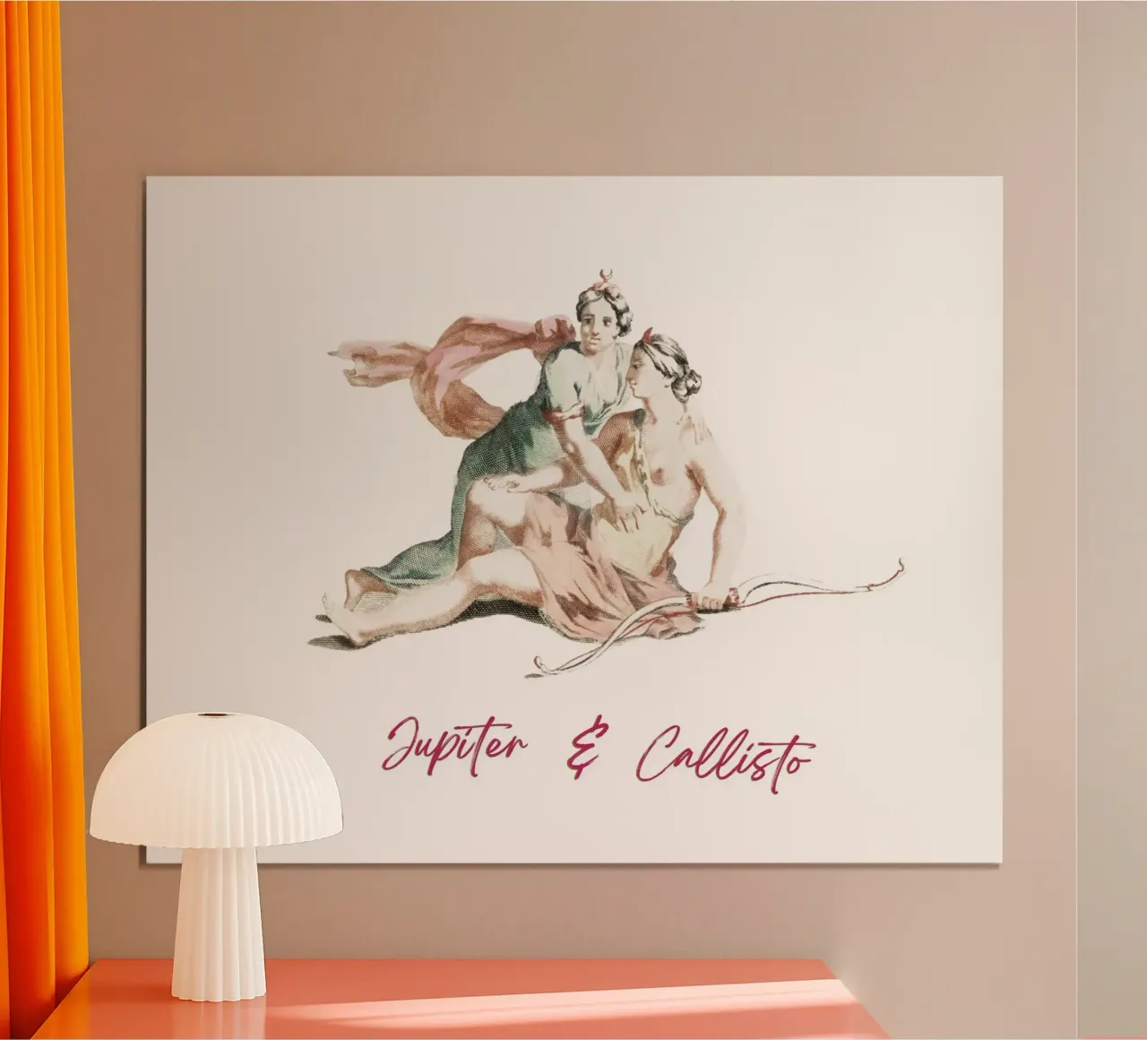Giove e Callisto poster con telaio in plastica da Second Canvas