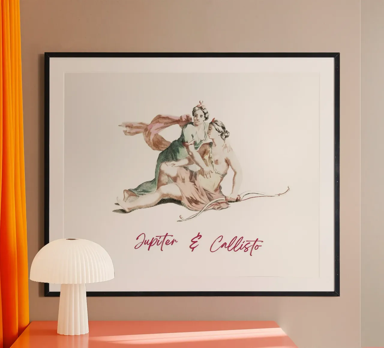 Giove e Callisto poster con telaio in plastica da Second Canvas