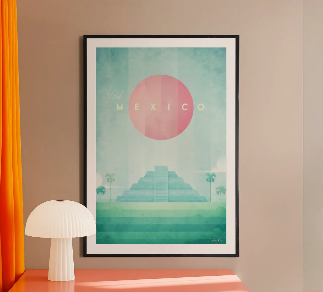 Mexico poster avec cadre en plastique de Henry Rivers