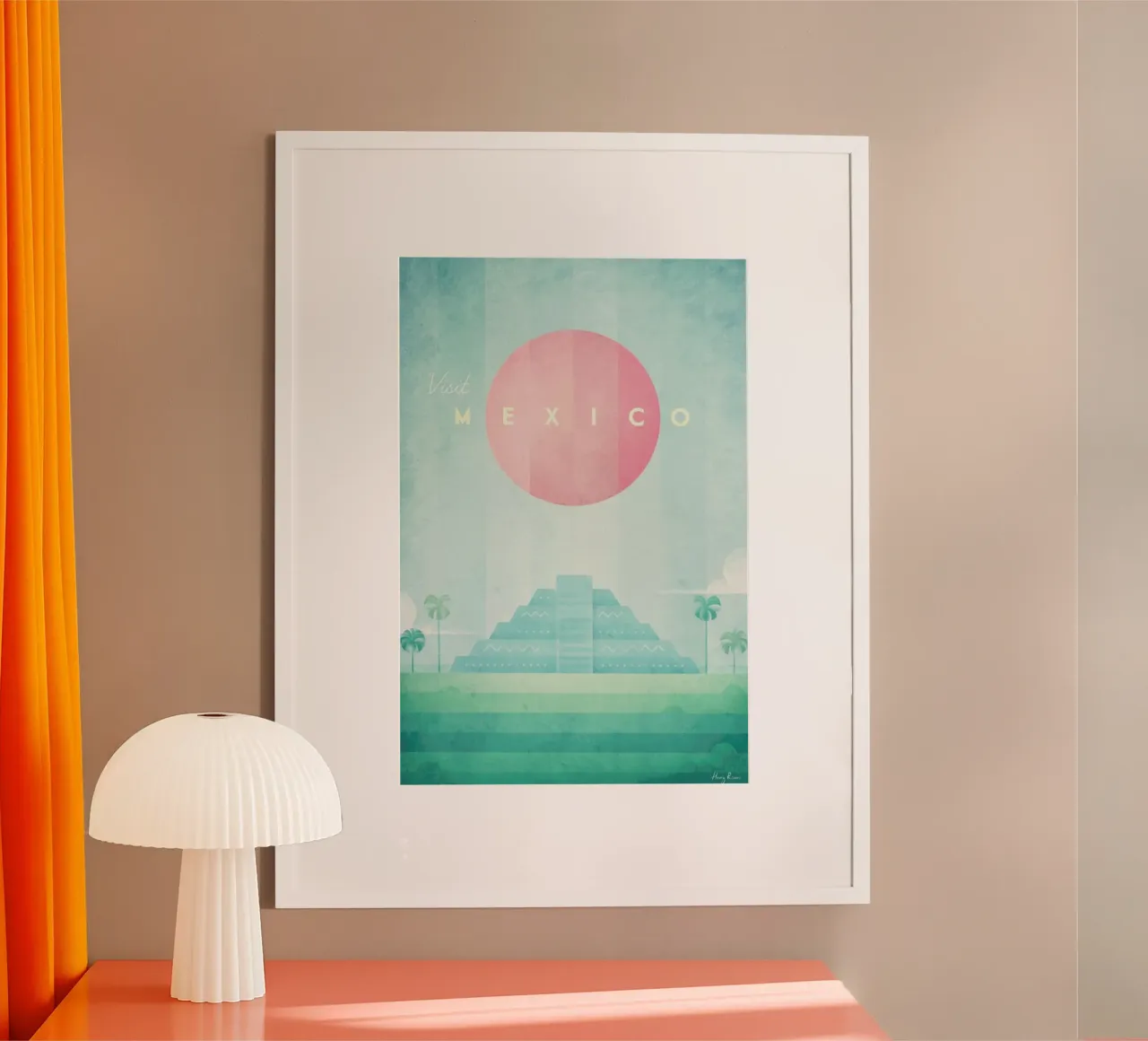 Mexico poster avec cadre en plastique de Henry Rivers