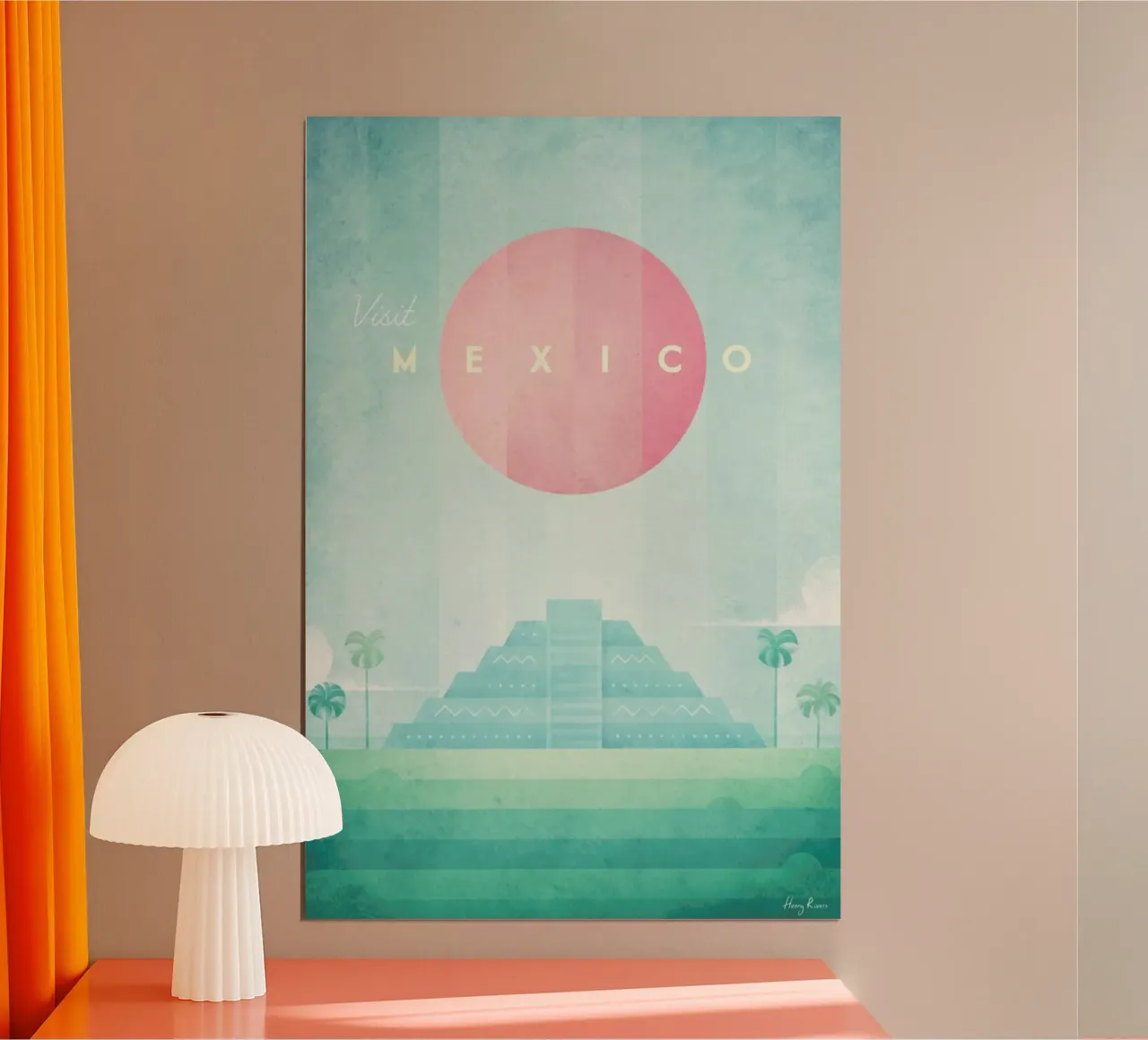 Mexico poster avec cadre en plastique de Henry Rivers