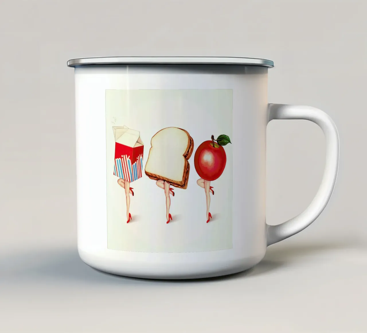 Lunch Ladies tazza in smalto da Kelly Gilleran