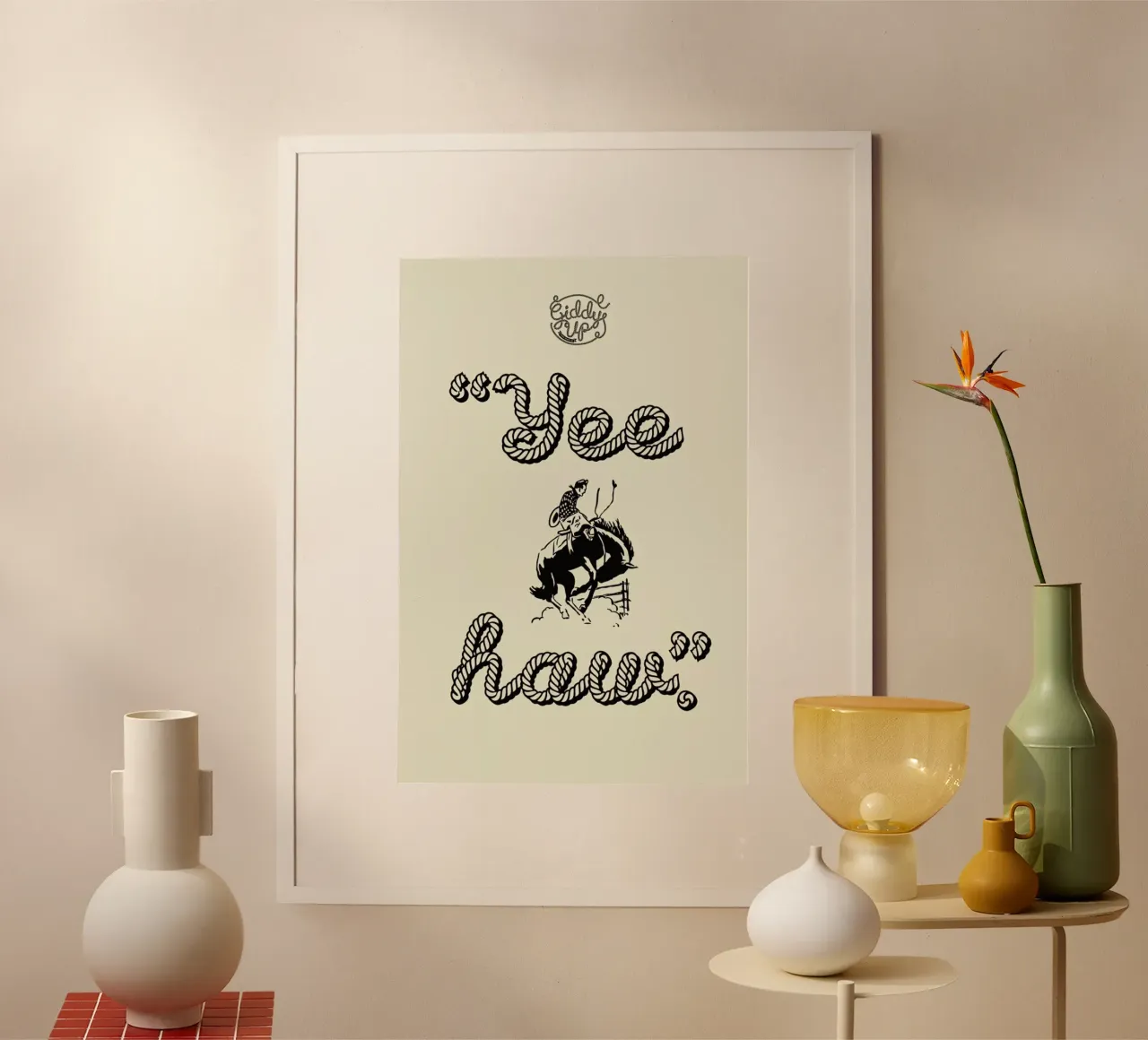 Yee Haw poster con telaio in legno da a Love Supreme