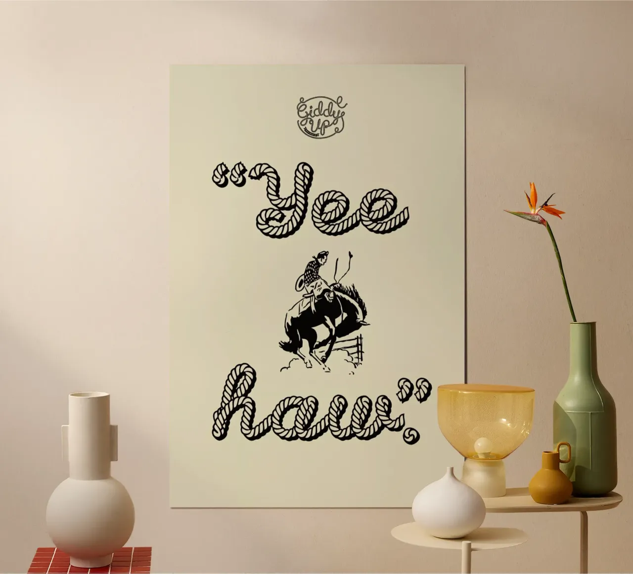 Yee Haw poster con telaio in legno da a Love Supreme