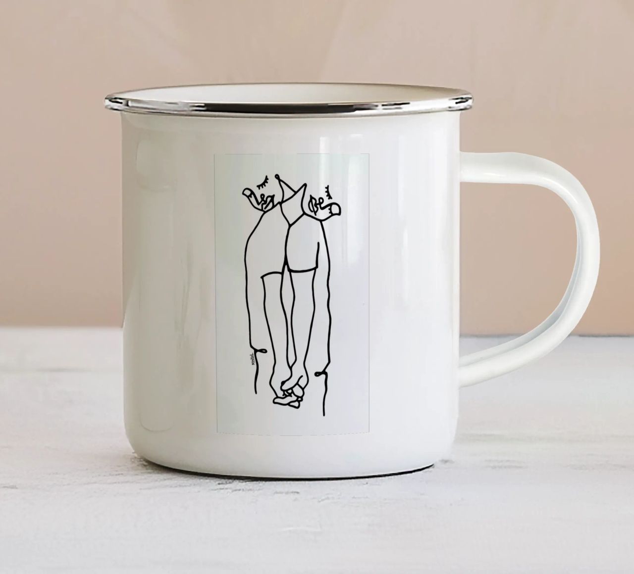 Two tazza in smalto da Ninhol
