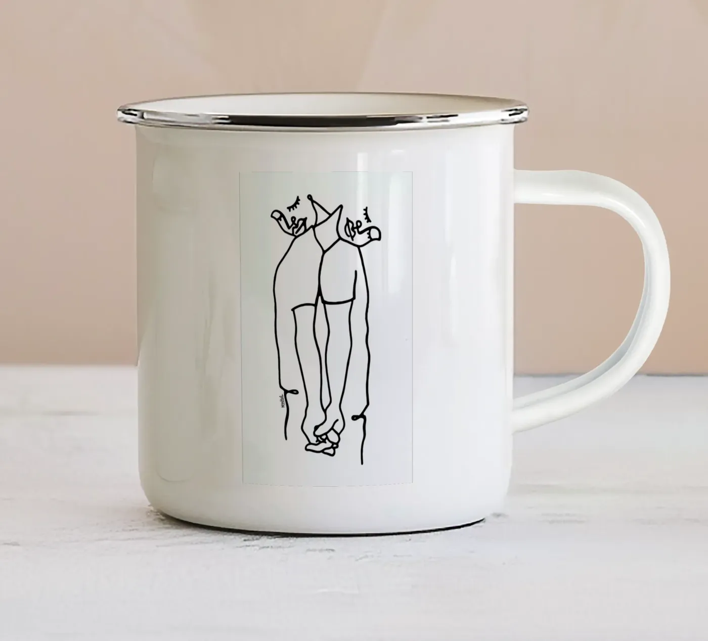 Two enamel mug by Ninhol
