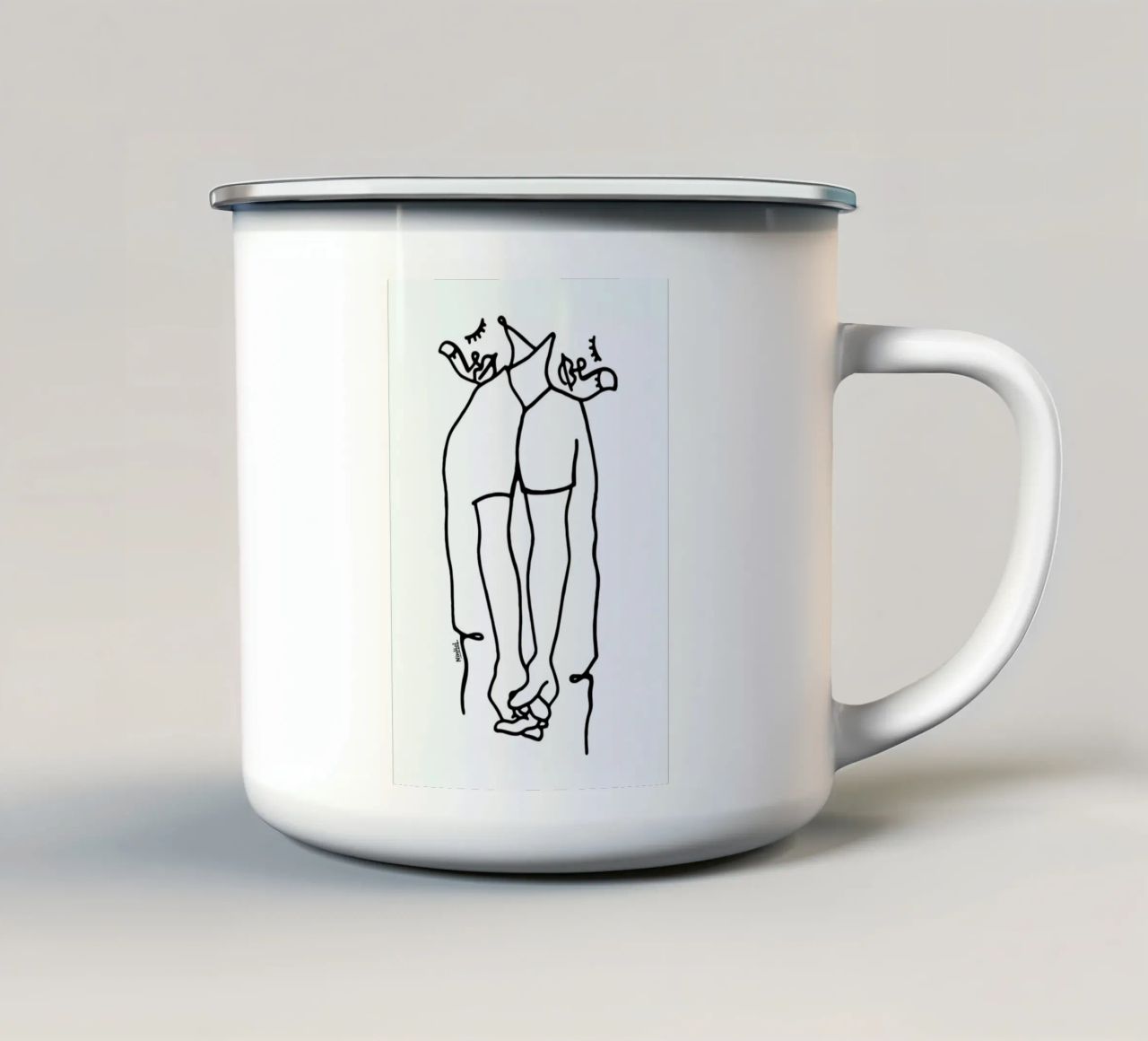 Two tazza in smalto da Ninhol