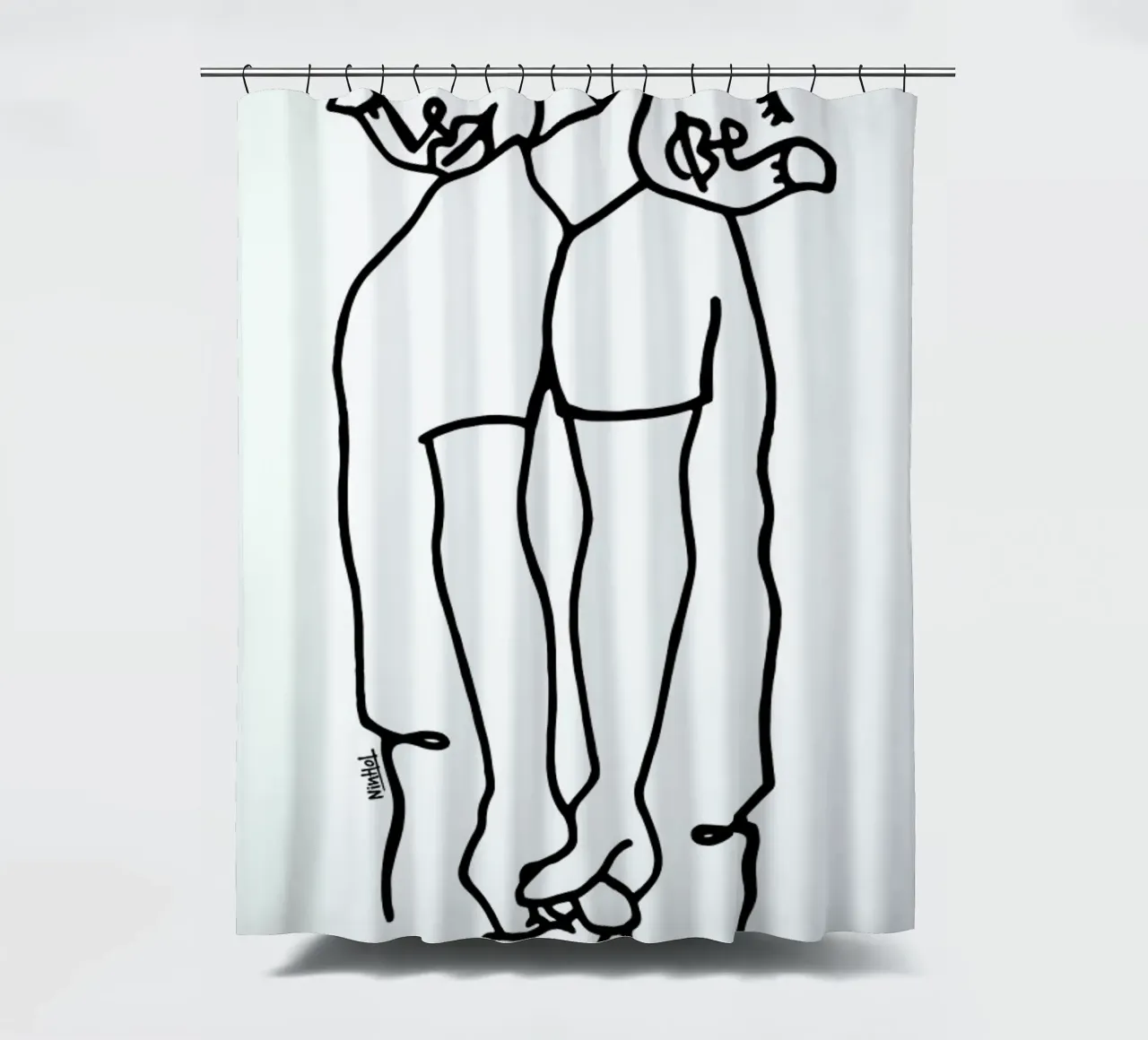 Two douchegordijn van Ninhol