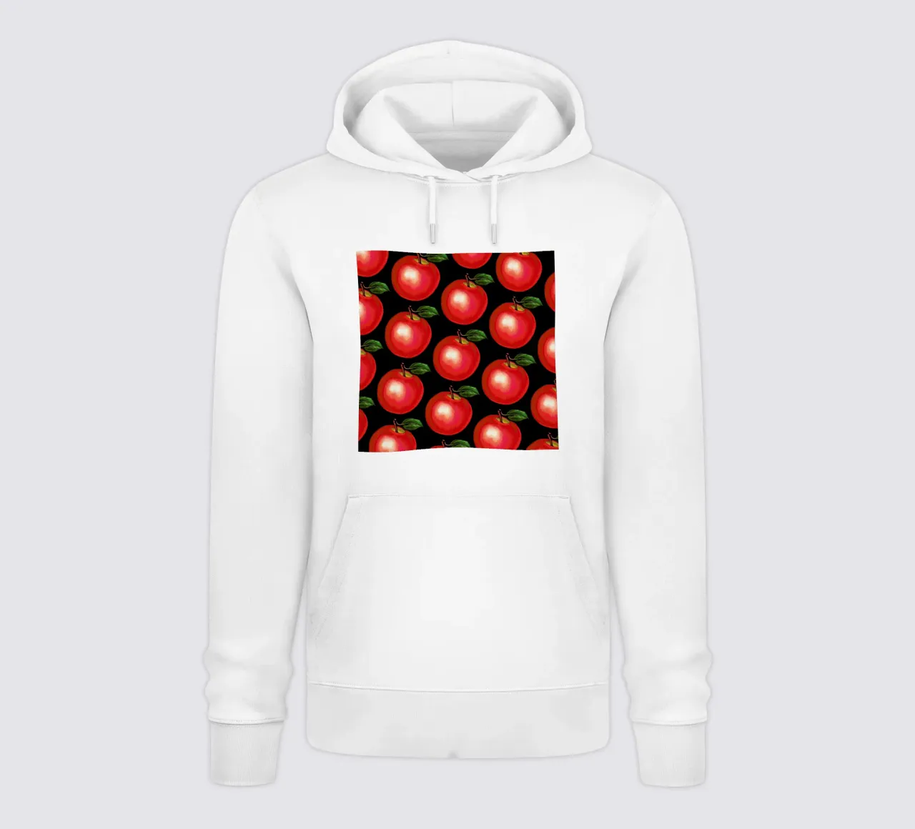 Lunch Patterns Apple Black felpa con cappuccio da Kelly Gilleran