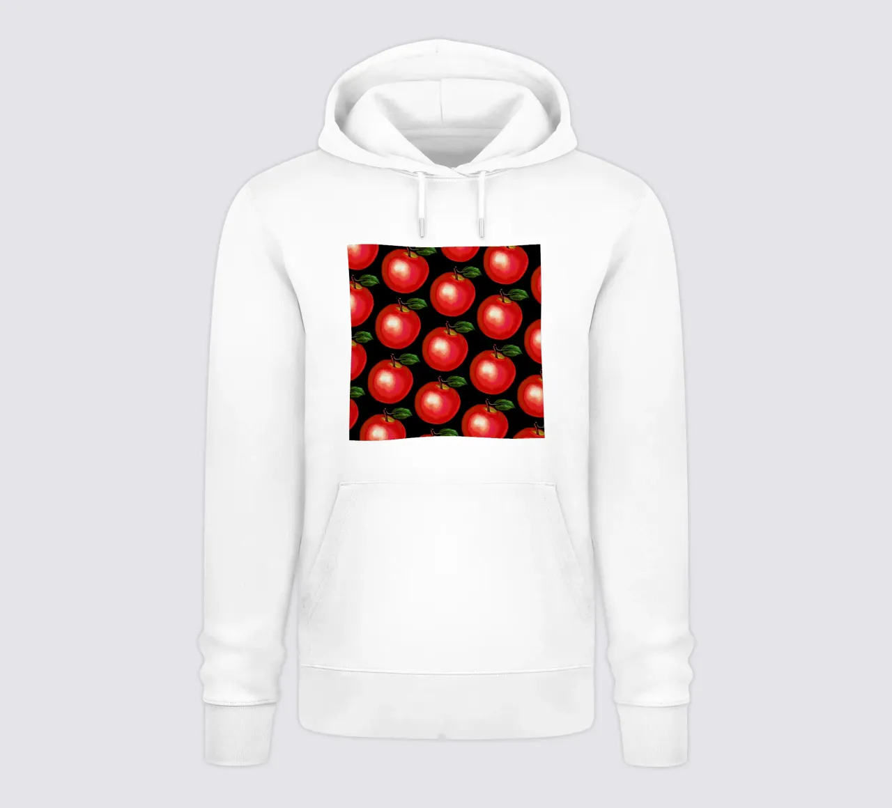 Lunch Patterns Apple Black felpa con cappuccio da Kelly Gilleran