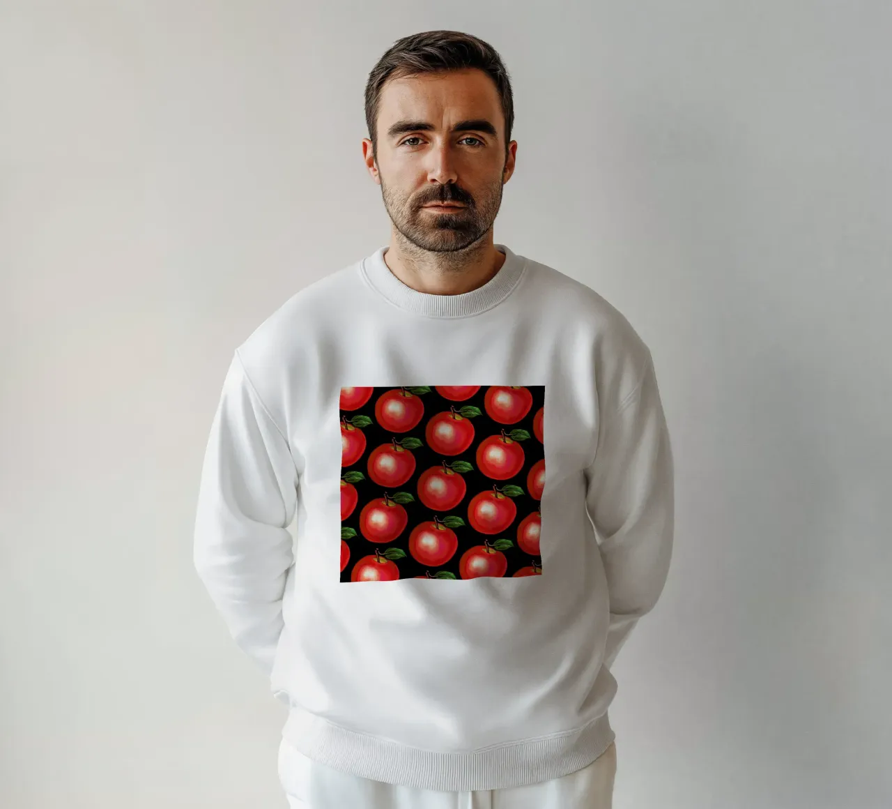 Lunch Patterns Apple Black felpa da Kelly Gilleran