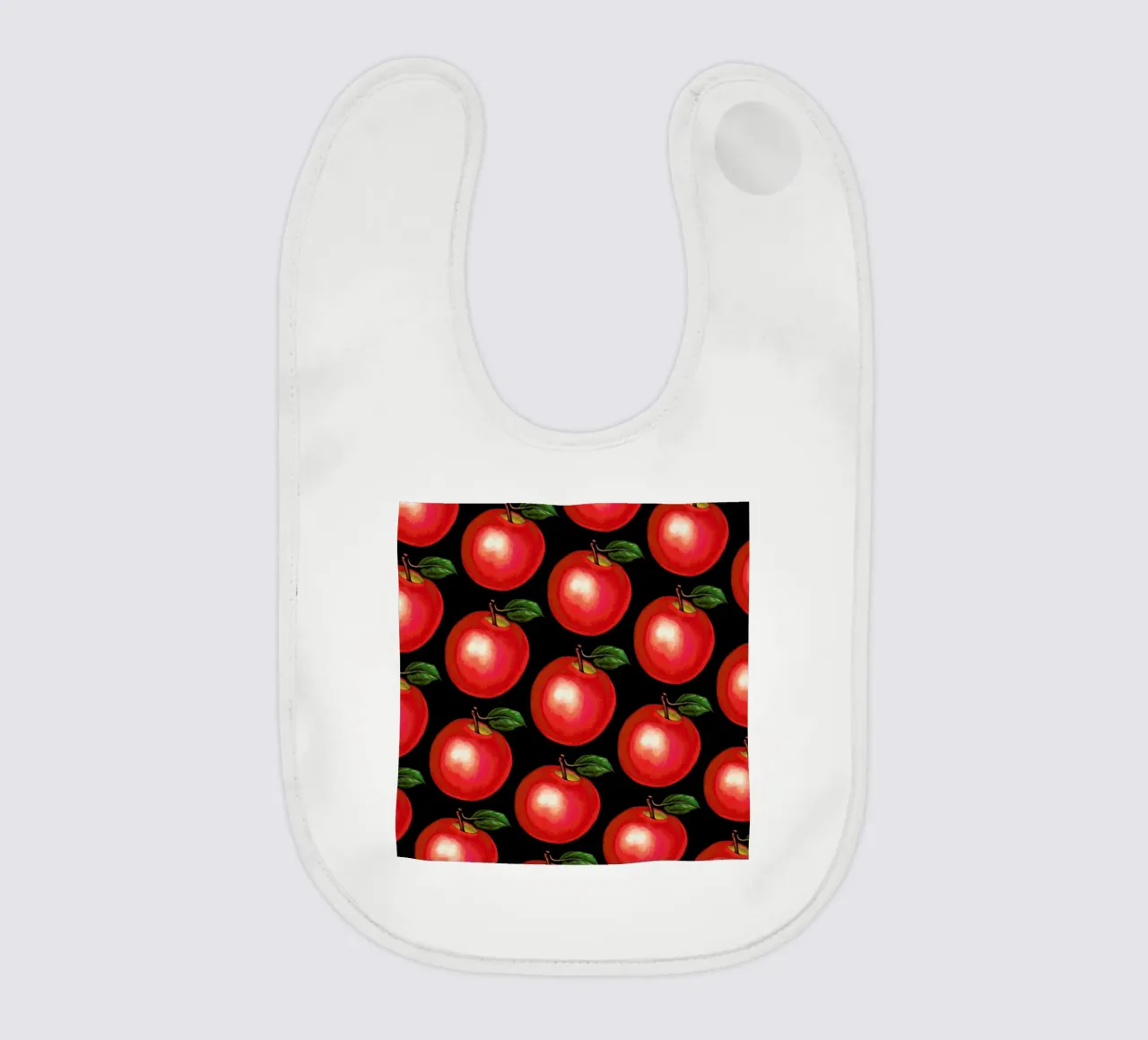 Lunch Patterns Apple Black bavaglino da Kelly Gilleran