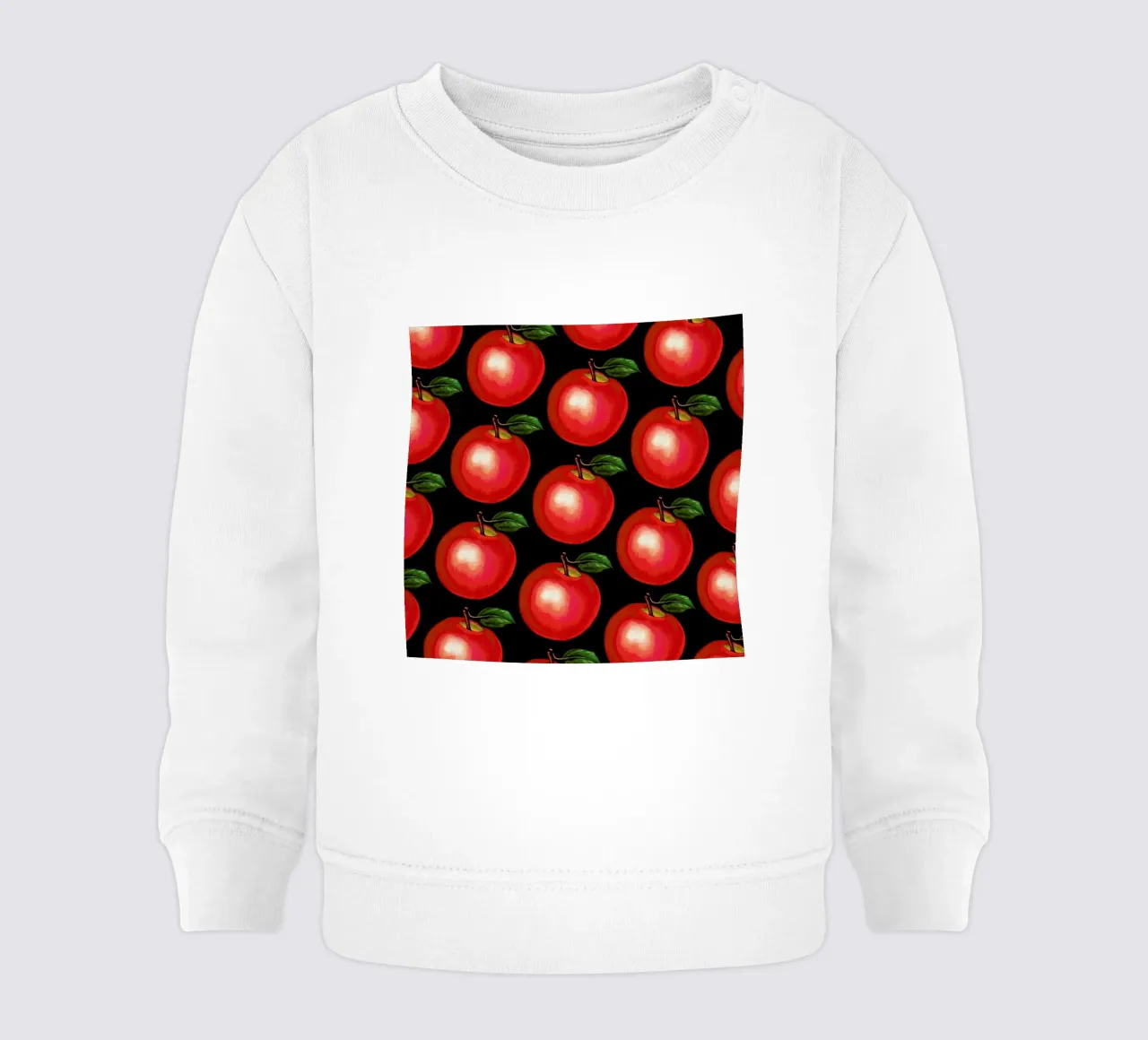 Lunch Patterns Apple Black felpa neonato da Kelly Gilleran