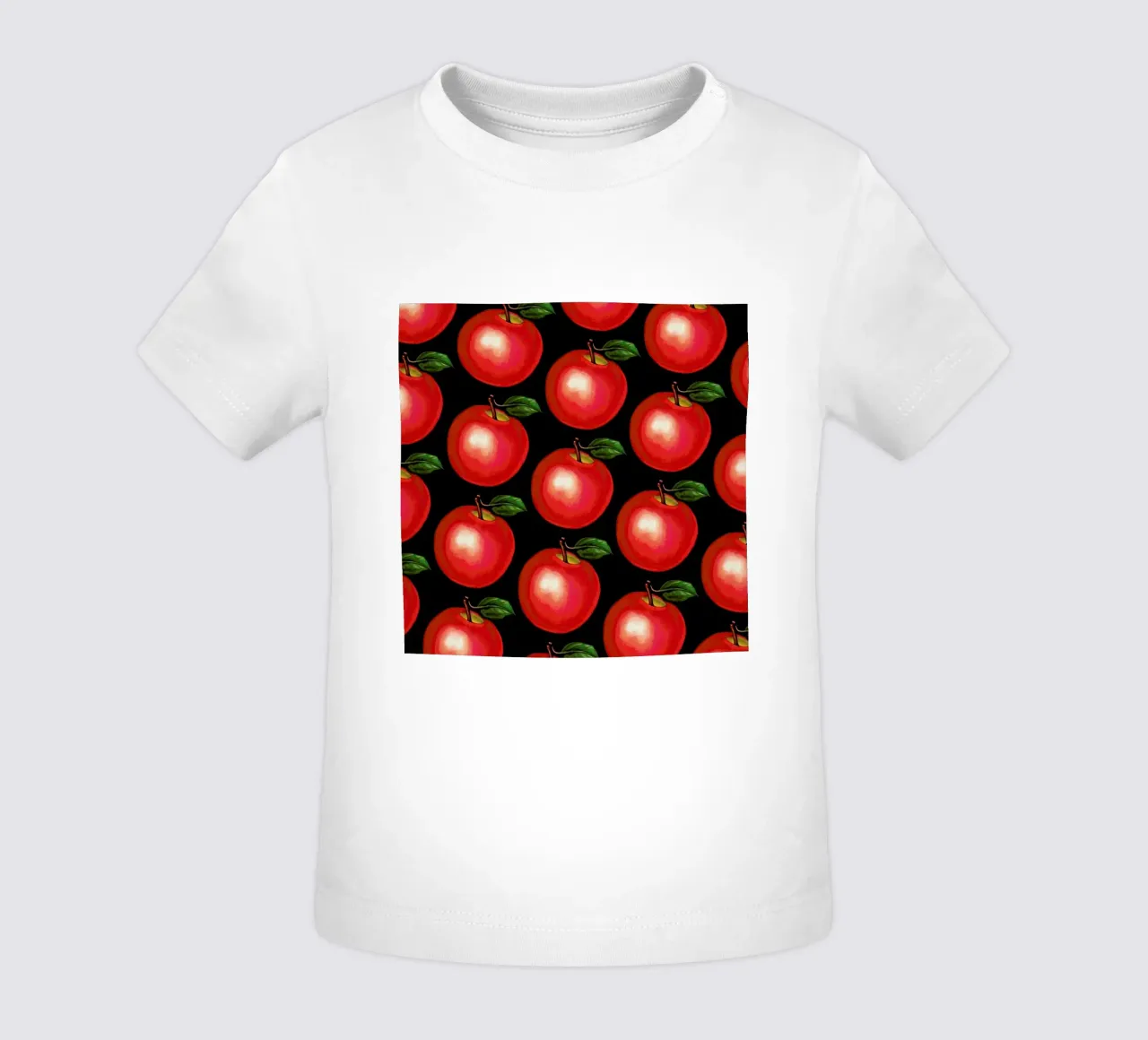 Lunch Patterns Apple Black maglietta neonato da Kelly Gilleran