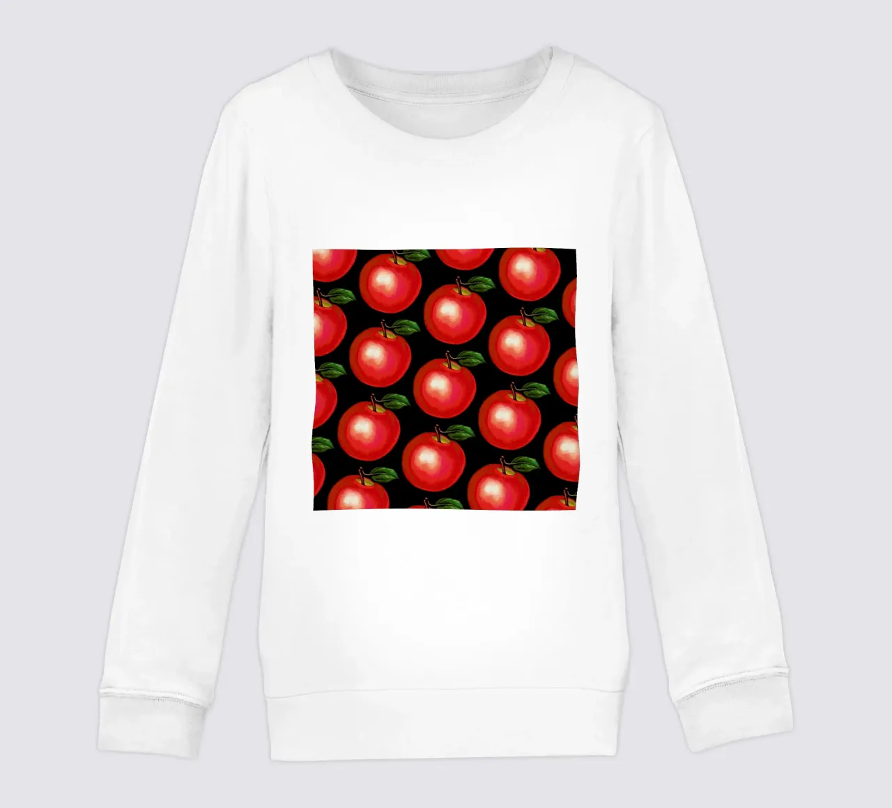 Lunch Patterns Apple Black felpa bambino da Kelly Gilleran