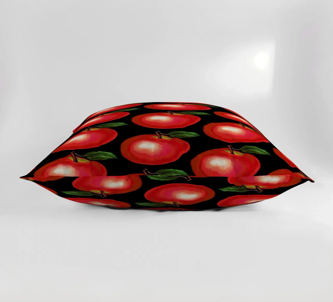 Lunch Patterns Apple Black cuscino da Kelly Gilleran