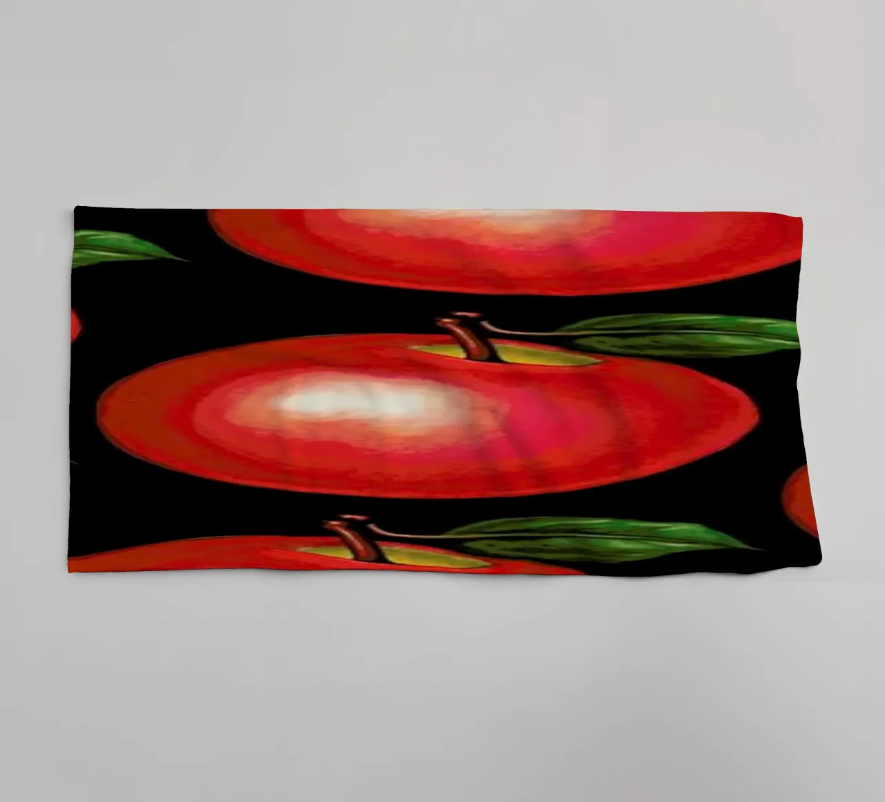 Lunch Patterns Apple Black asciugamano da bagno da Kelly Gilleran