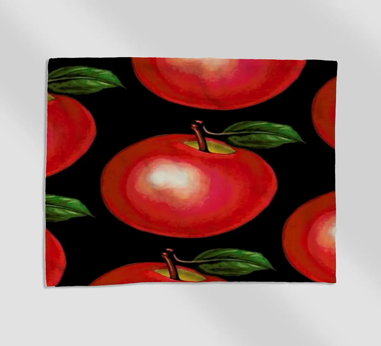 Lunch Patterns Apple Black telo mare da Kelly Gilleran