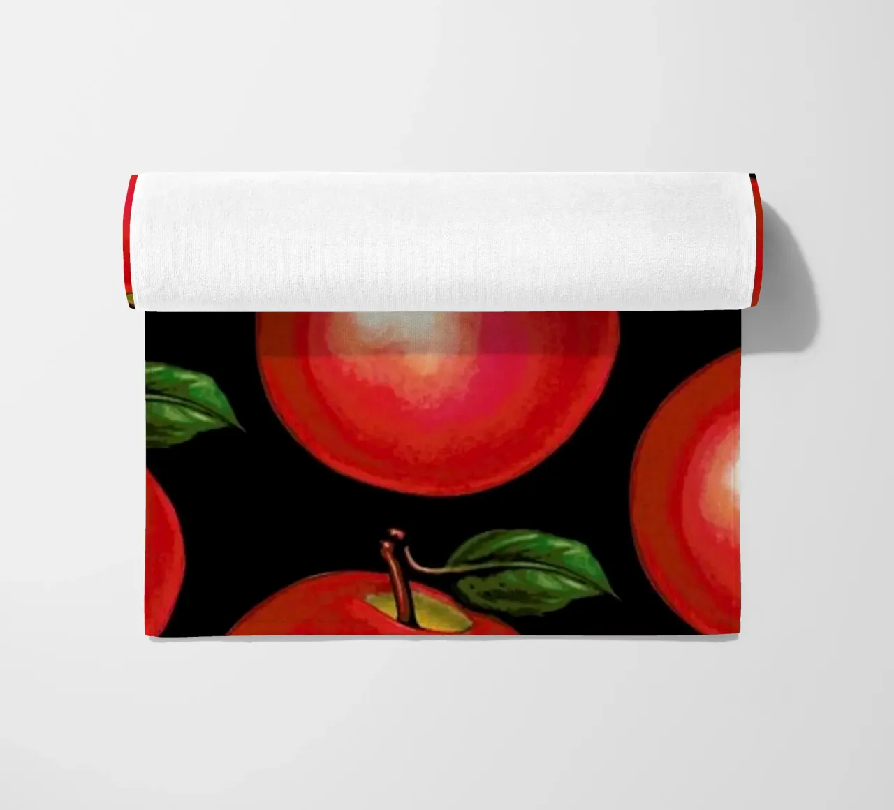 Lunch Patterns Apple Black telo mare da Kelly Gilleran