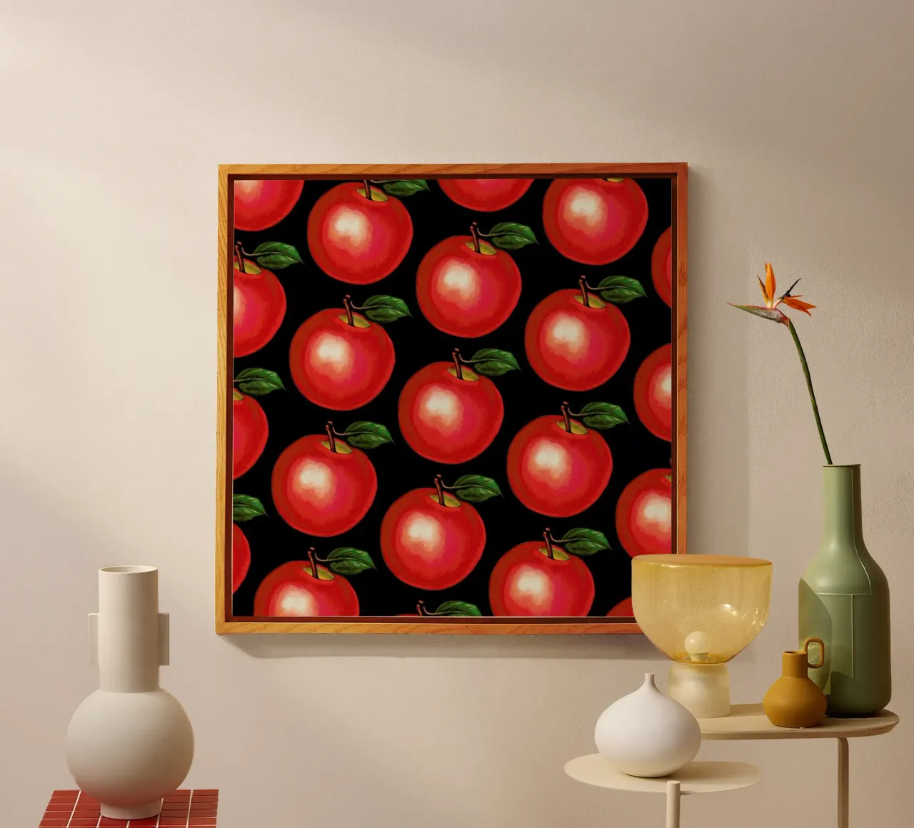Lunch Patterns Apple Black plexiglass da Kelly Gilleran