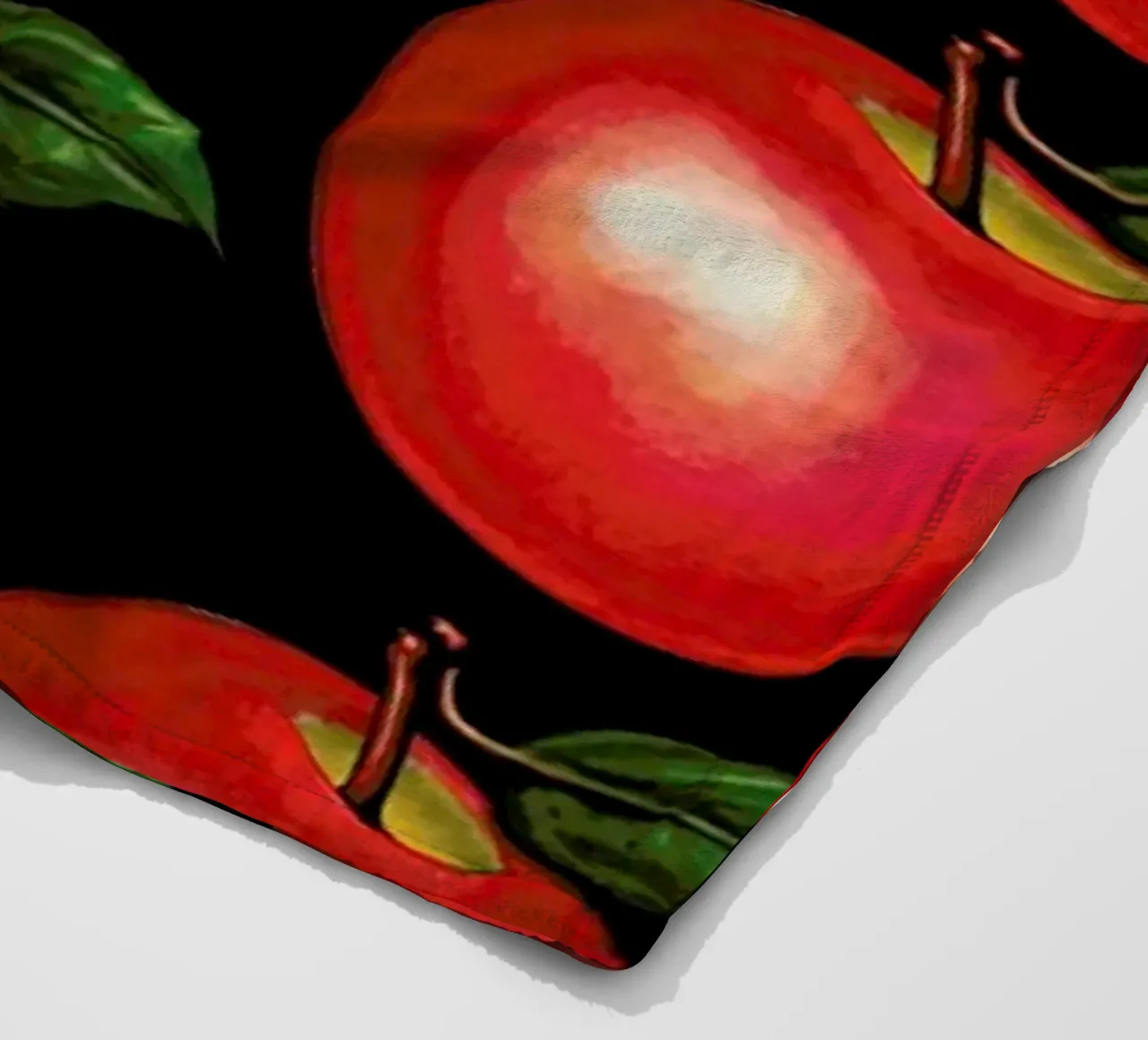 Lunch Patterns Apple Black coperta in pile da Kelly Gilleran