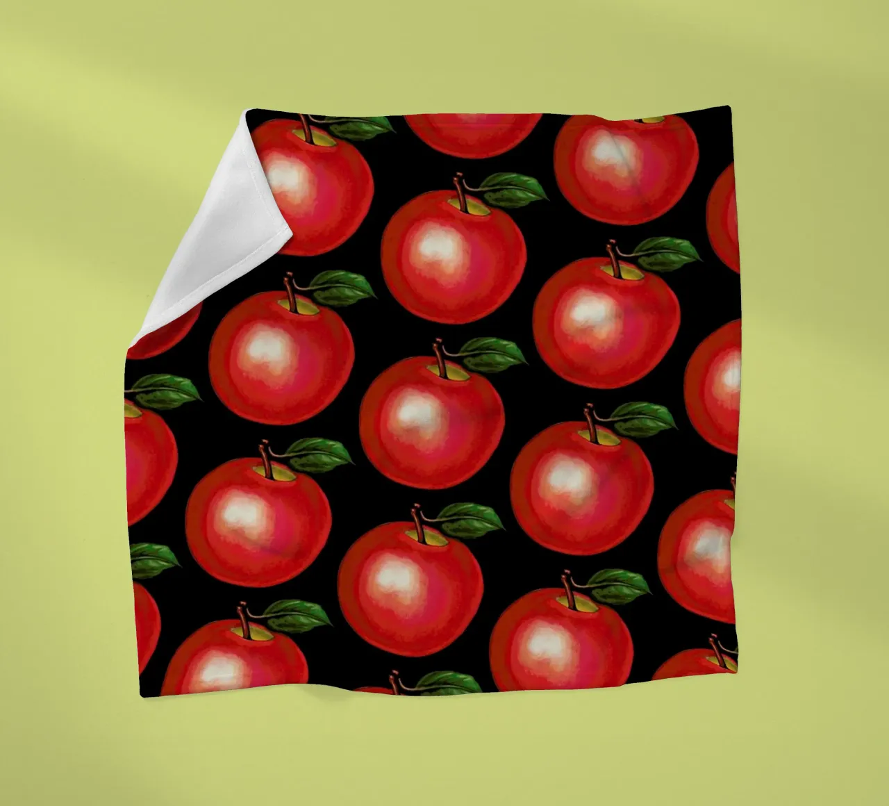 Lunch Patterns Apple Black coperta in pile da Kelly Gilleran