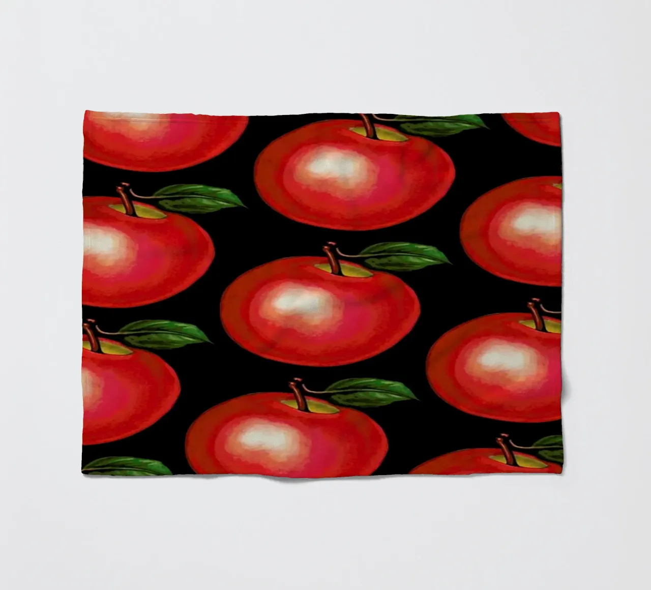 Lunch Patterns Apple Black coperta in pile da Kelly Gilleran