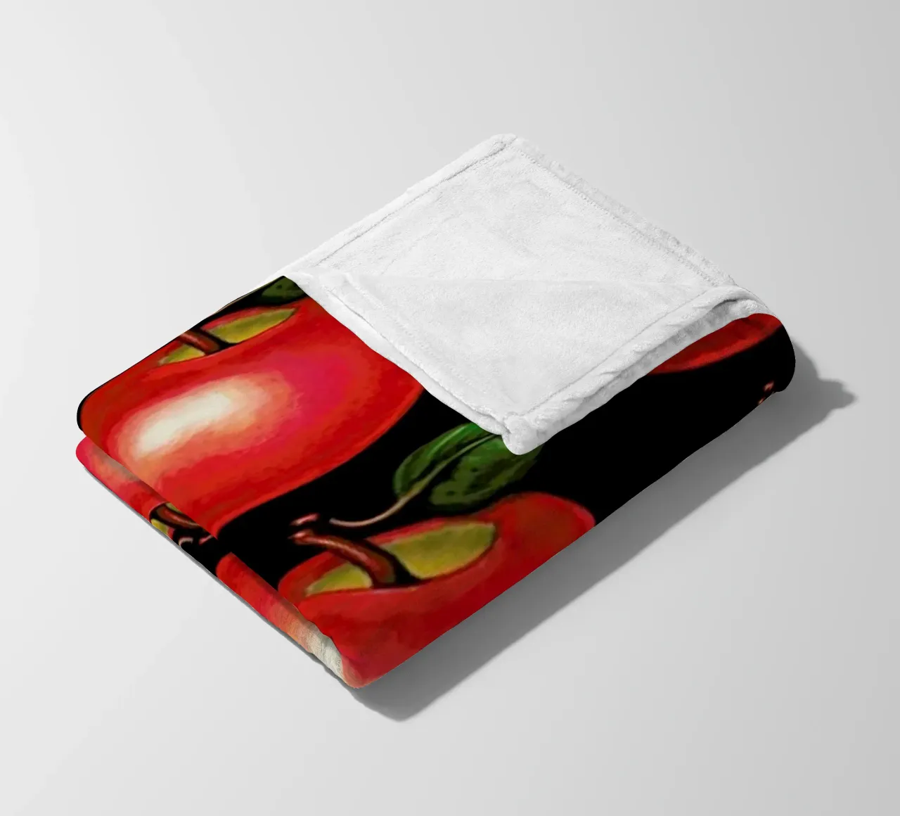 Lunch Patterns Apple Black coperta in pile da Kelly Gilleran
