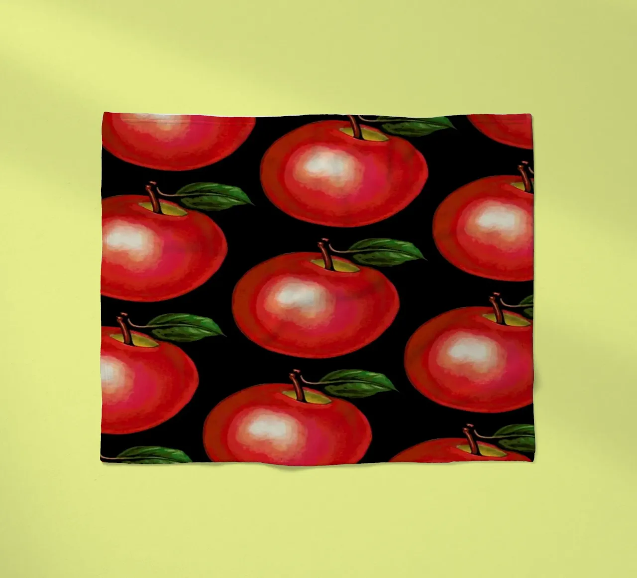 Lunch Patterns Apple Black coperta in pile da Kelly Gilleran