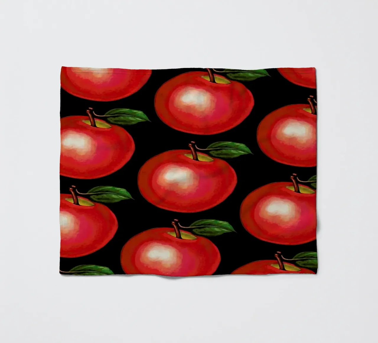 Lunch Patterns Apple Black coperta in pile da Kelly Gilleran