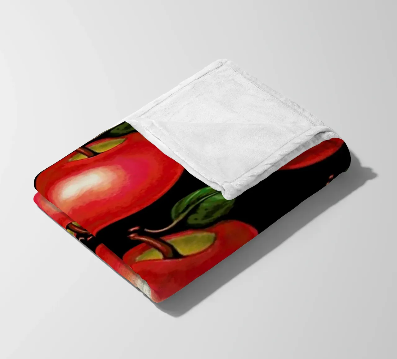 Lunch Patterns Apple Black coperta in pile da Kelly Gilleran