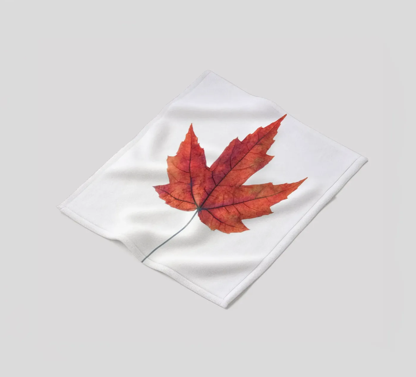 Oak leaf fleece blanket by Teresa André