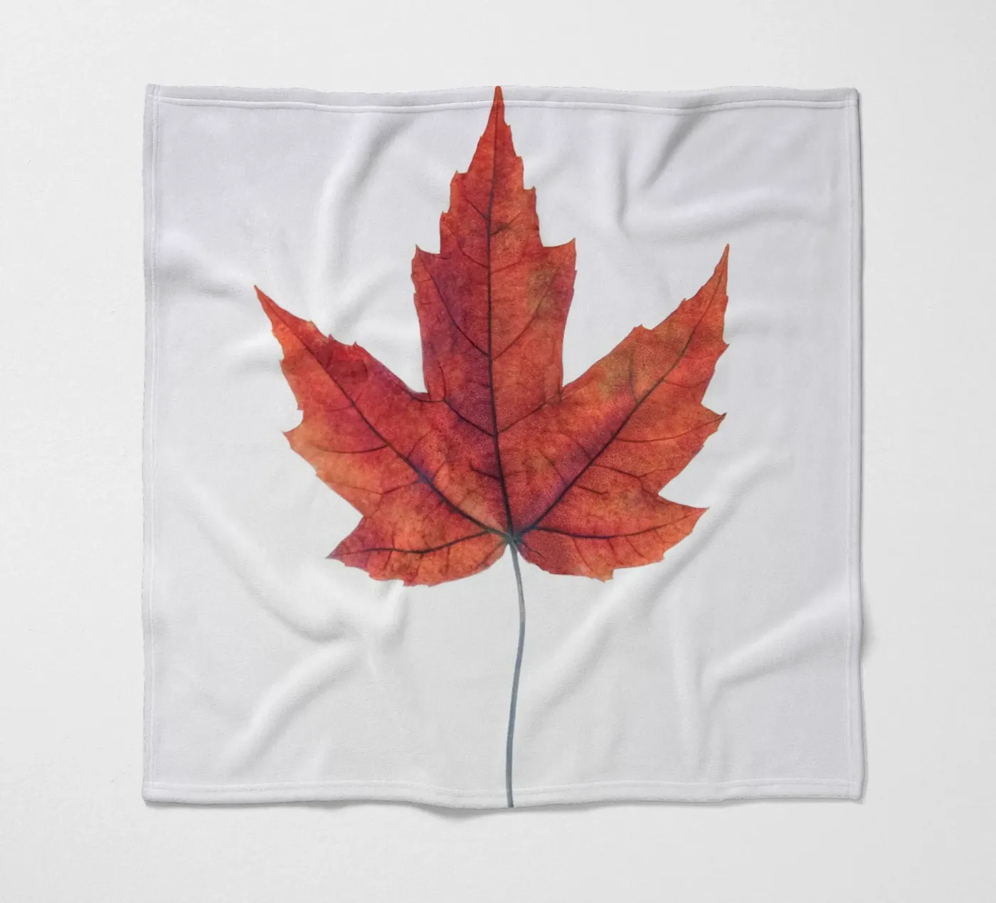 Oak leaf fleece blanket by Teresa André