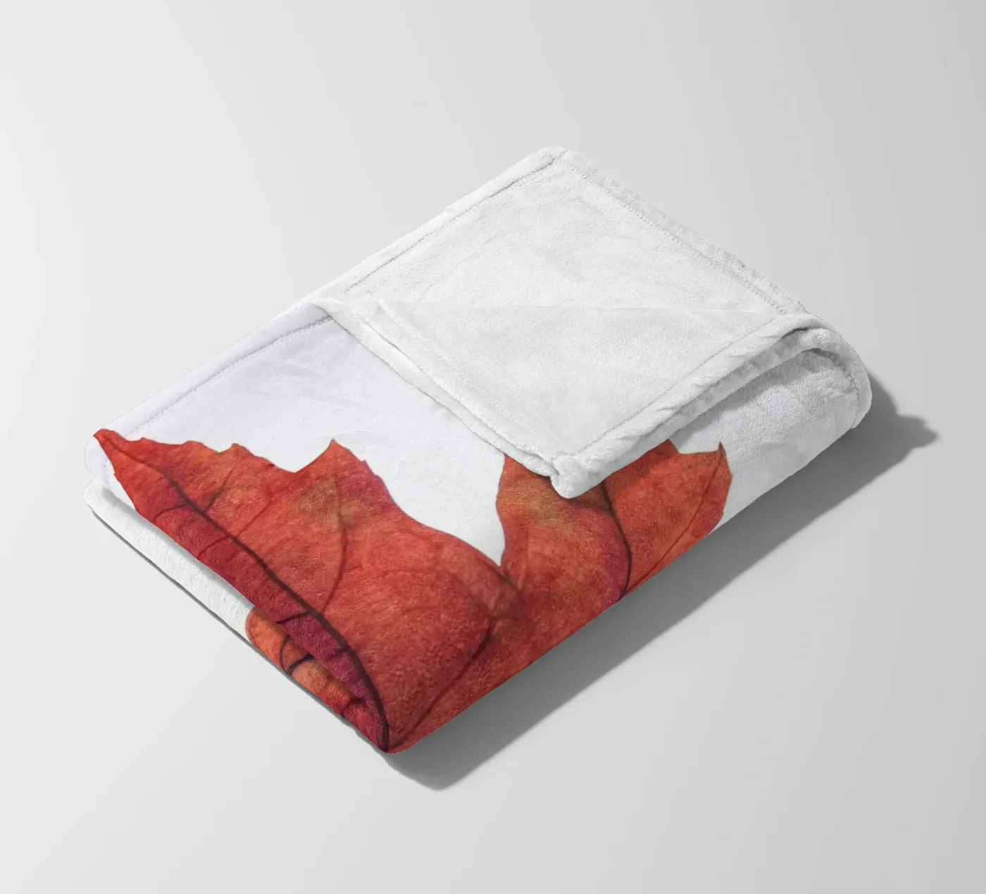 Oak leaf fleece blanket by Teresa André