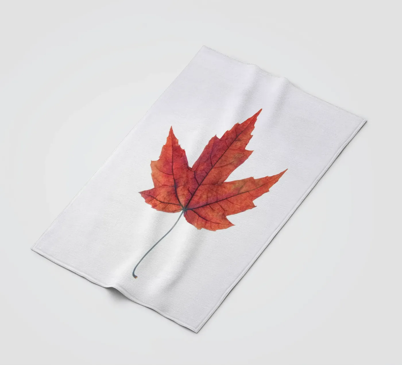 Oak leaf fleece blanket by Teresa André