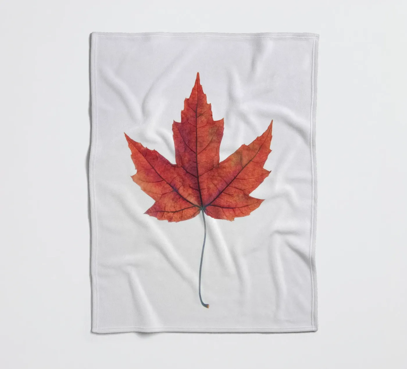 Oak leaf fleece blanket by Teresa André