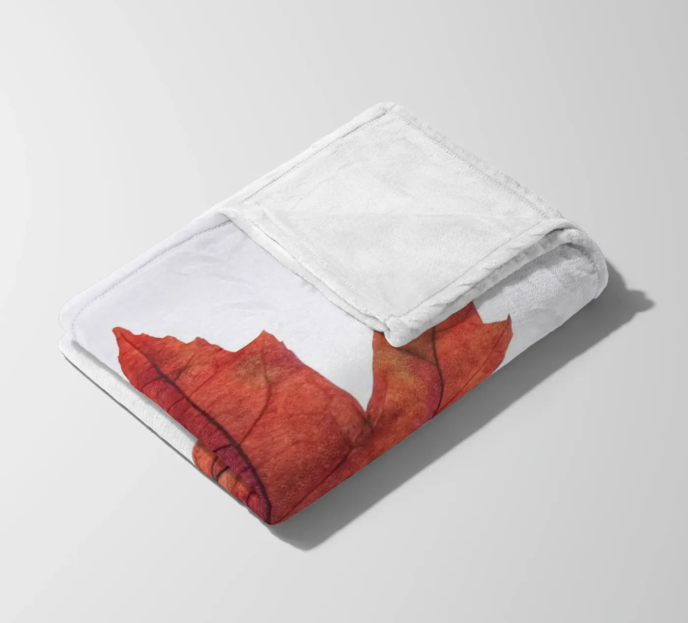Oak leaf fleece blanket by Teresa André