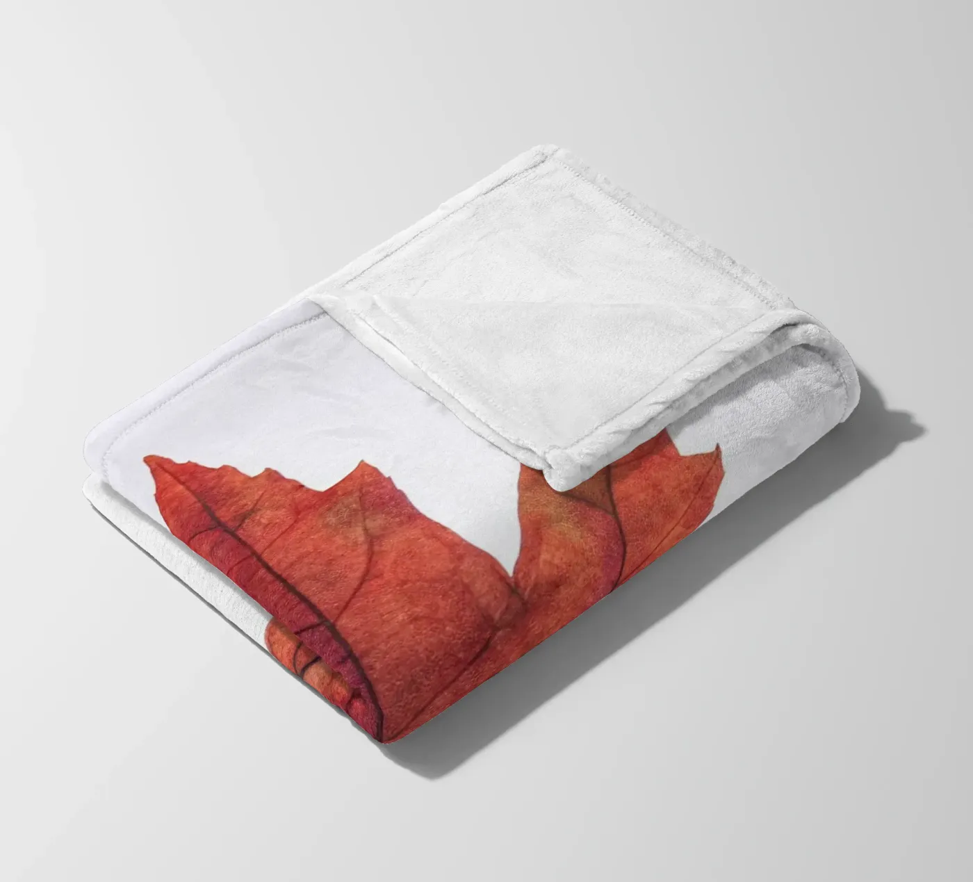 Oak leaf fleece blanket by Teresa André