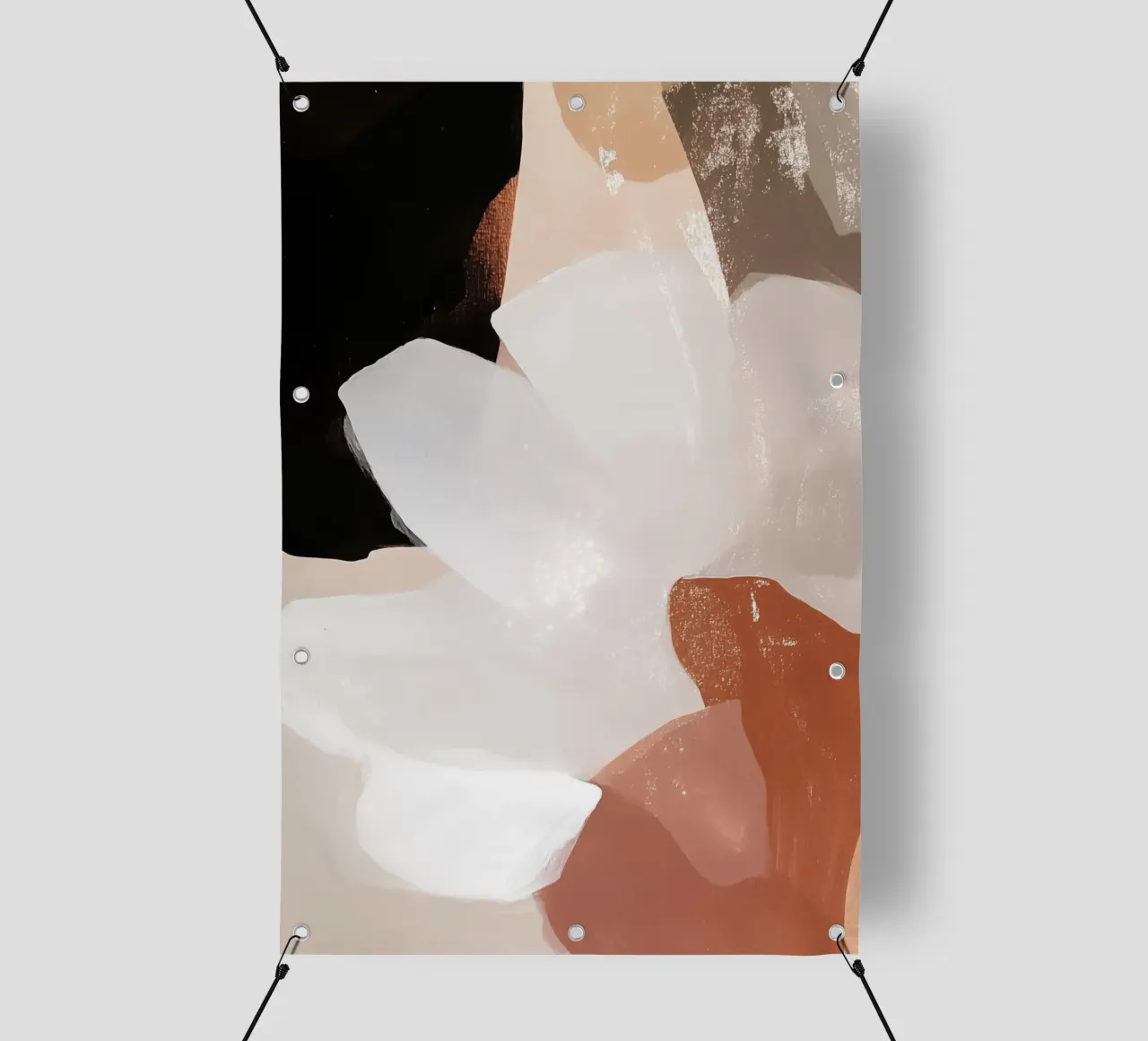 Sfumature astratte della terra telo in pvc da Melloi Art Print