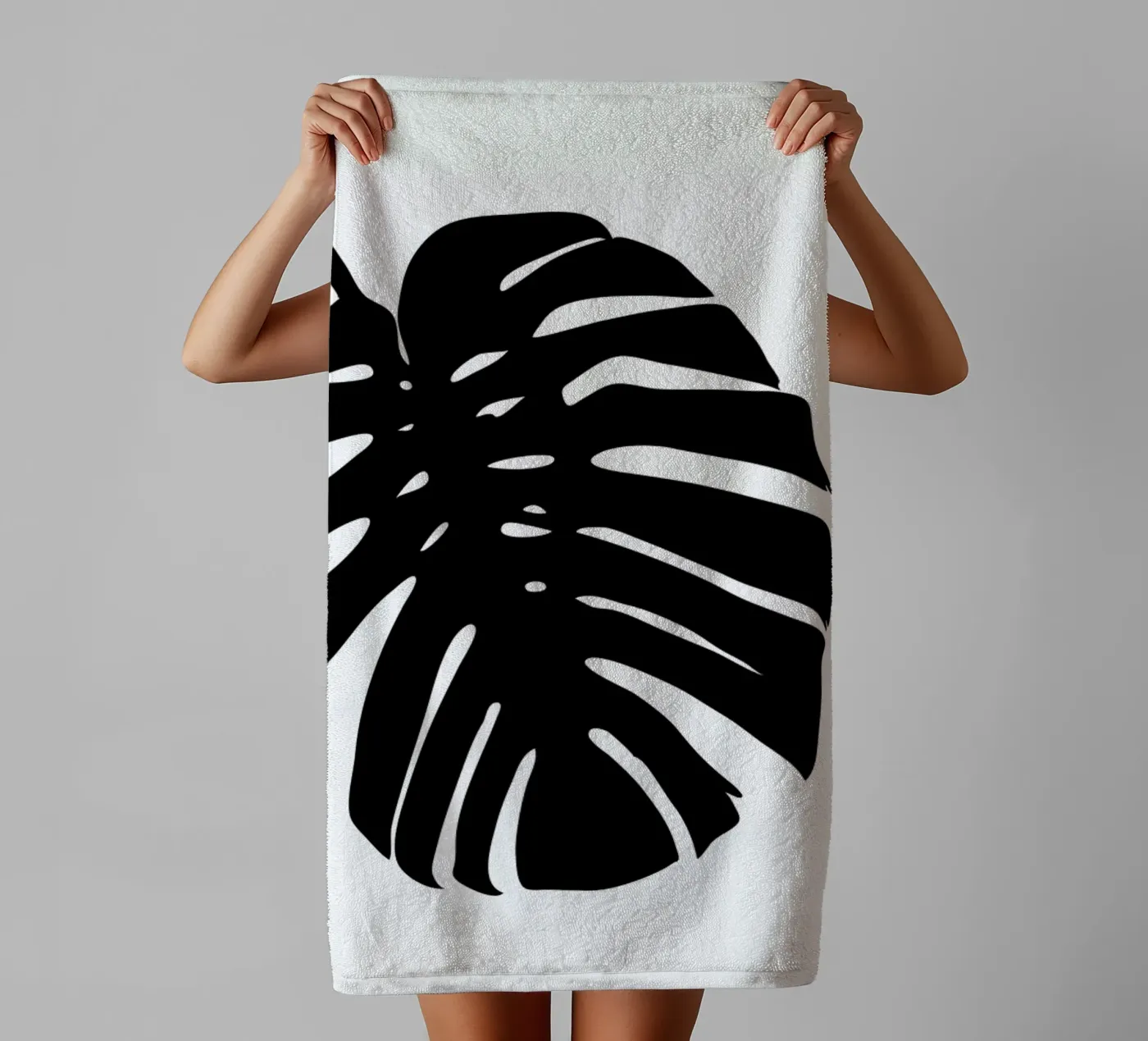 Monstera Leaf badhanddoek van Oh Darling