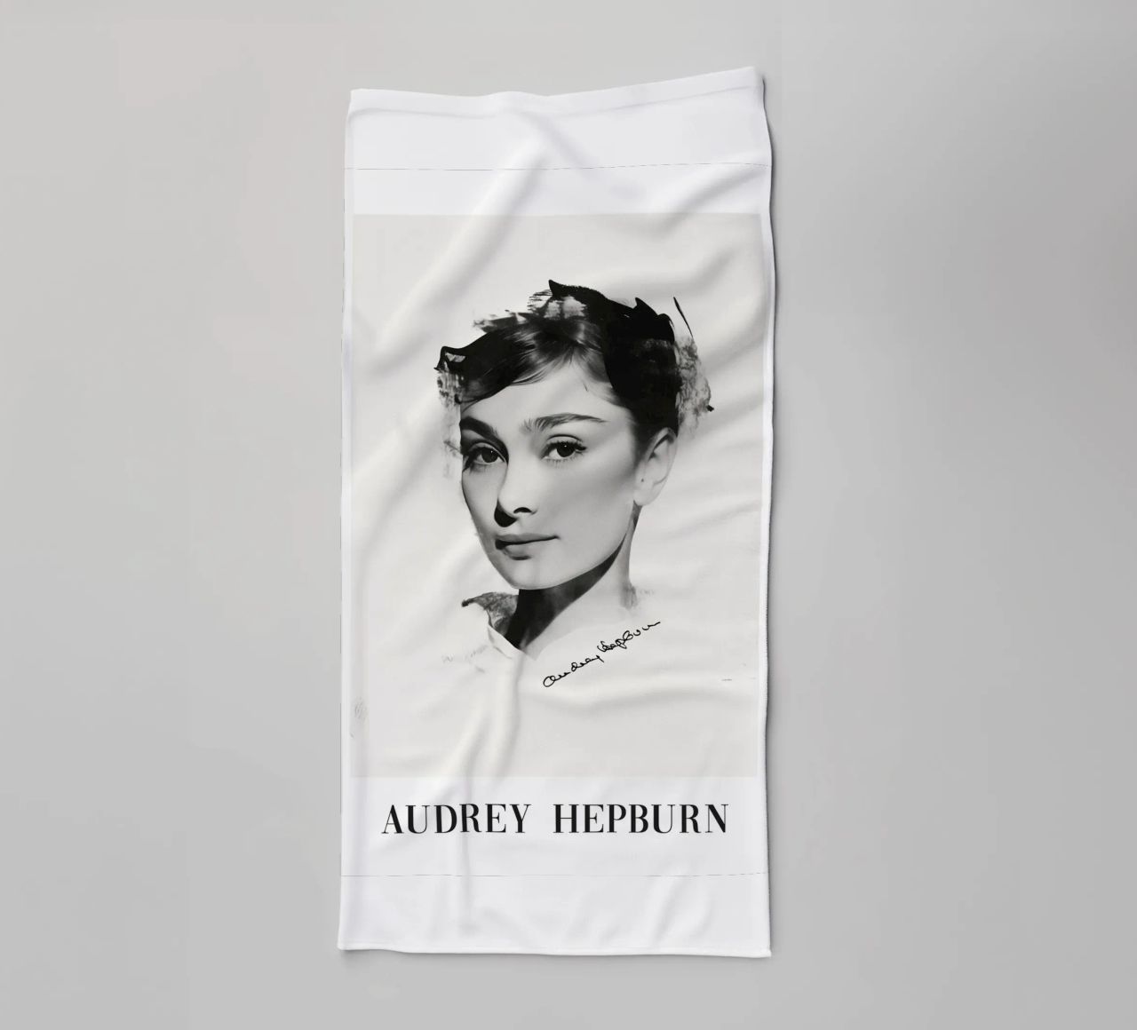 Audrey Hepburn, Timeless Elegance towel by Carinaprint
