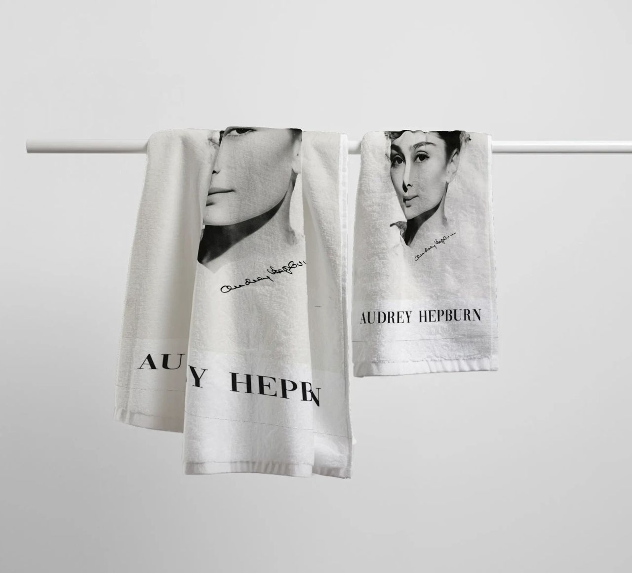 Audrey Hepburn, Timeless Elegance towel by Carinaprint