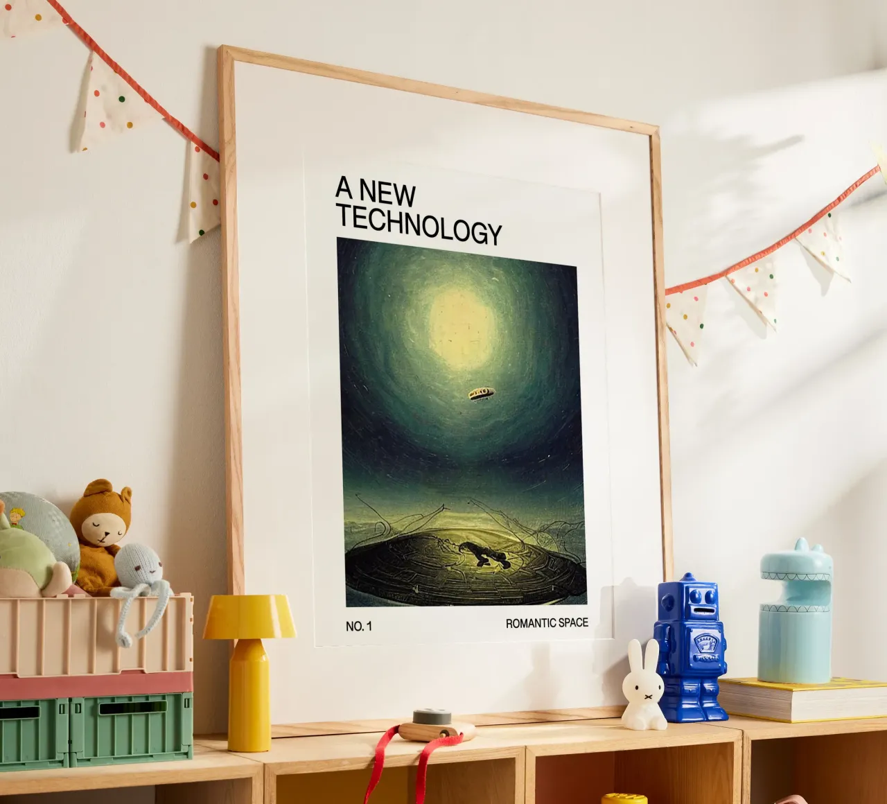 Poster di fantascienza: Una nuova tecnologia - Spazio romantico n. 1 poster con telaio in alluminio da Spunk