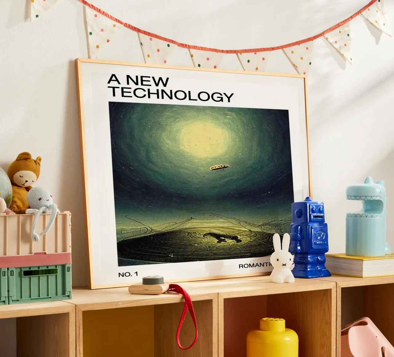 Poster di fantascienza: Una nuova tecnologia - Spazio romantico n. 1 poster con telaio in alluminio da Spunk