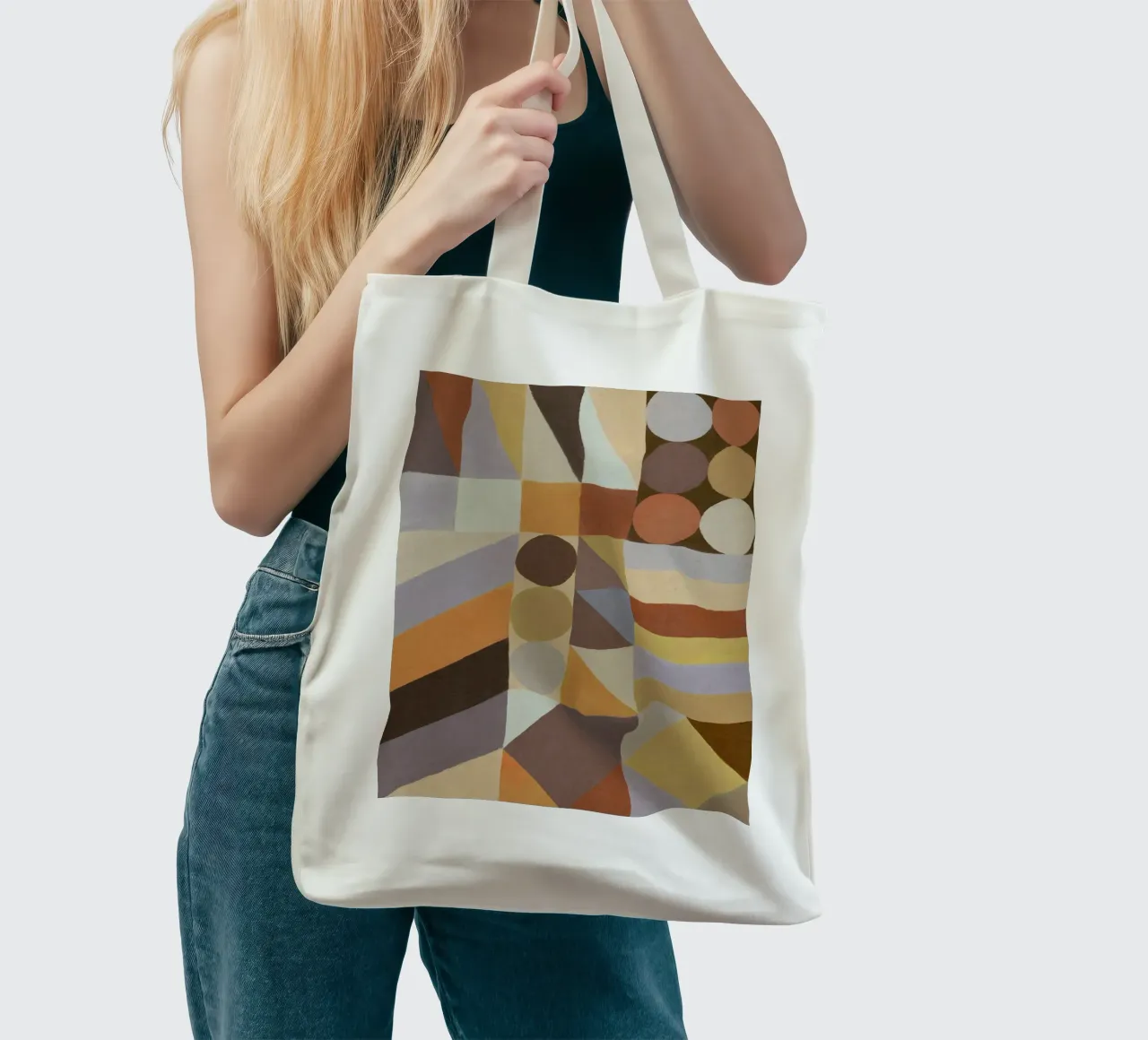 Forme geometriche e colori #1 borsa in juta da Alisa Galitsyna