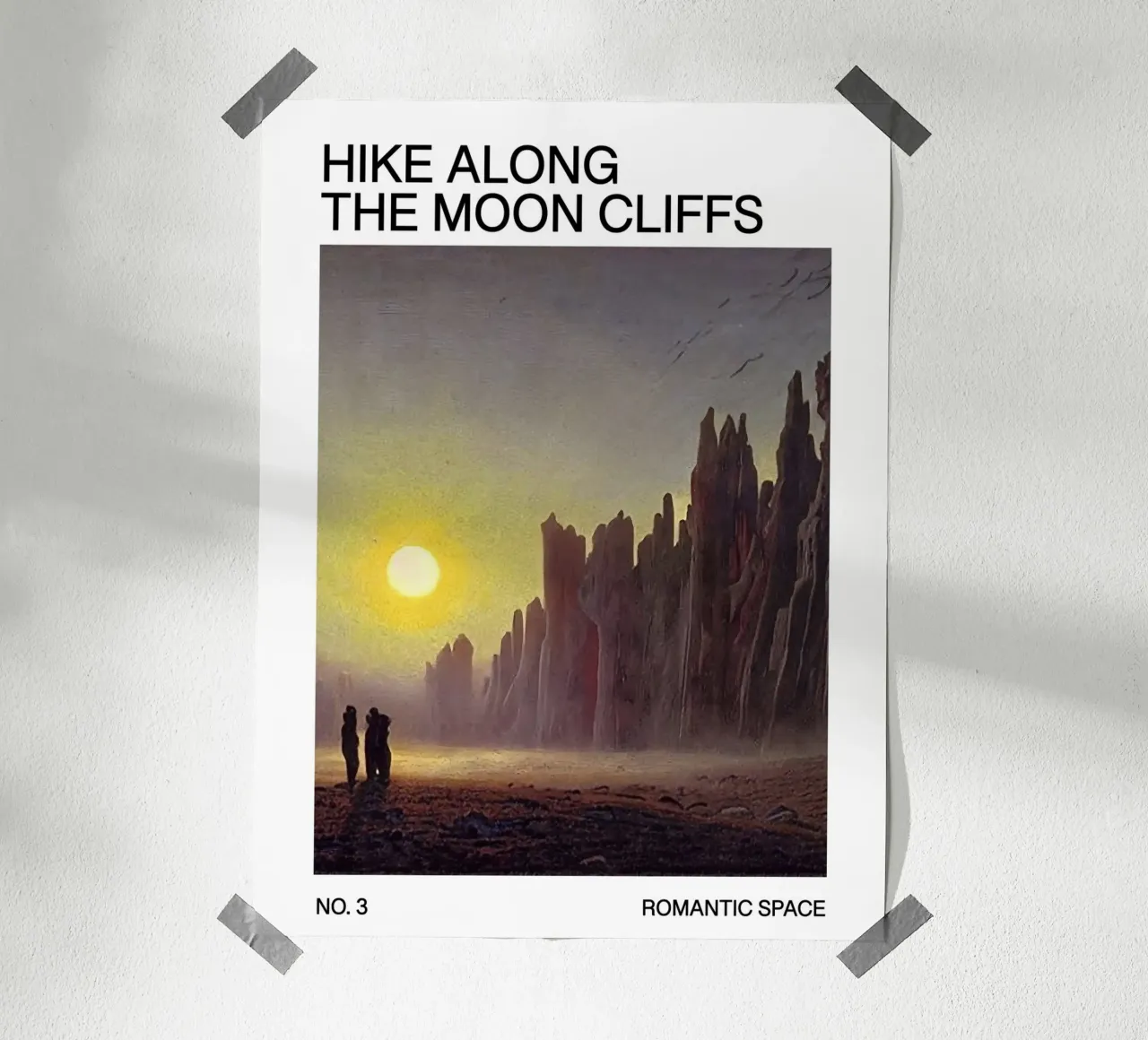 Sci-Fi Poster: Hike along the moon – Romantic Space No. 3 poster da Spunk