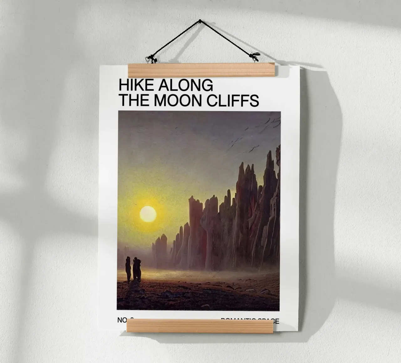 Sci-Fi Poster: Hike along the moon – Romantic Space No. 3 poster da Spunk