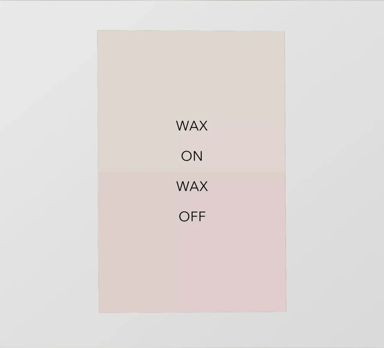 Wax on 01 telo in pvc da Studio One