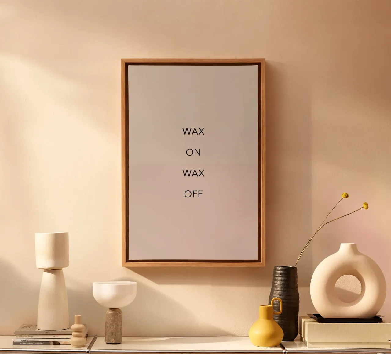Wax on 01 tela con Cornice a cassetta da Studio One